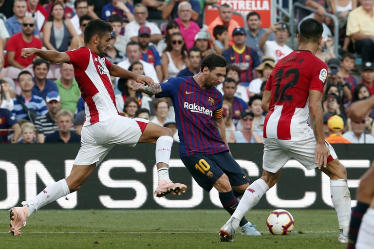 Con Messi de suplente, el Barça empata ante el Atlético de Bilbao
