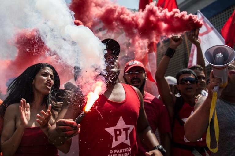 Simpatizantes marcharon en Río contra la &quot;persecución&quot; a Lula