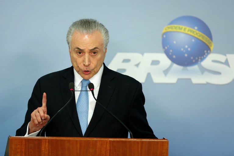 Temer se salva de un juicio gracias a claro respaldo de los diputados brasileños