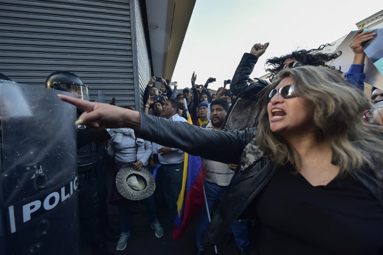 Protesta a favor de Rafael Correa deja 10 detenidos