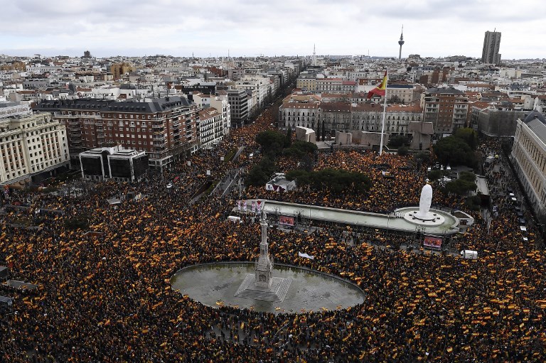 Protestas en Madrid contra el jefe de gobierno español