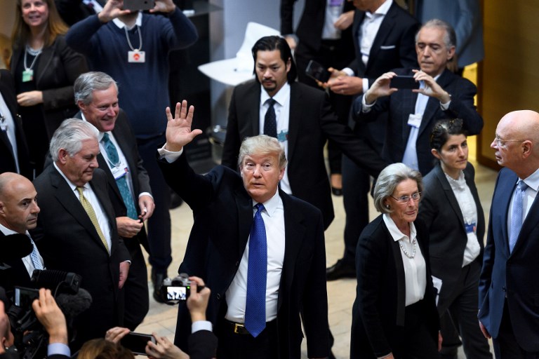 Donald Trump llega al Foro Económico Mundial entre críticas a sus políticas proteccionistas