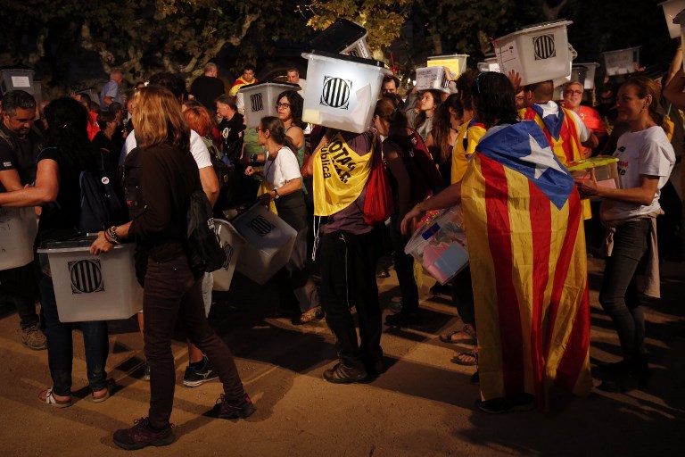 Independentistas catalanes divididos en aniversario del referéndum