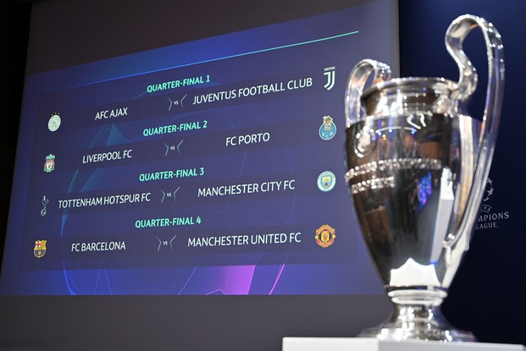 UEFA sorteó los cuartos de final de la Champions League