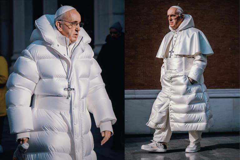 Imagen del papa Francisco creada con inteligencia artificial.