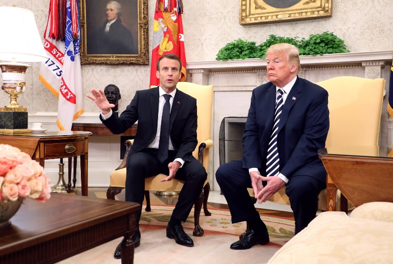 Trump recibe a Macron y critica acuerdo nuclear