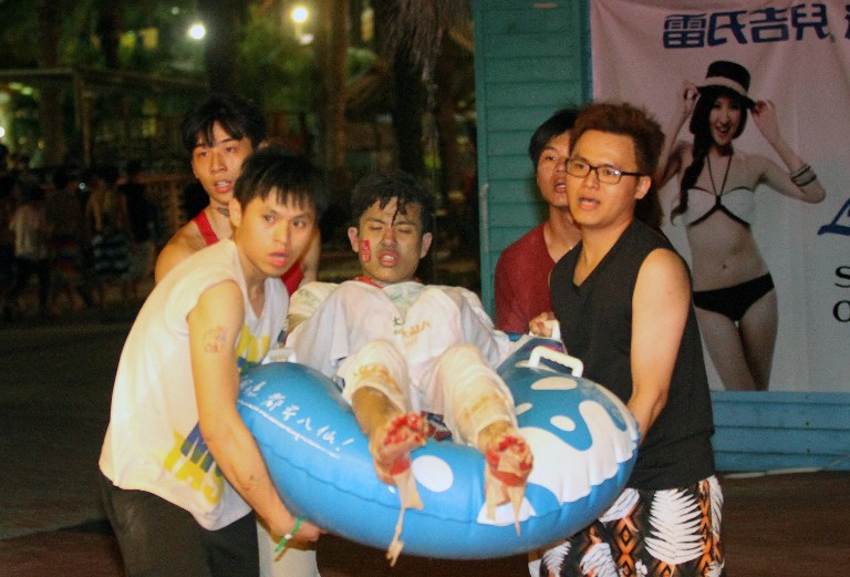 Un muerto y 201 heridos graves por incendio en un parque acuático de Taiwán
