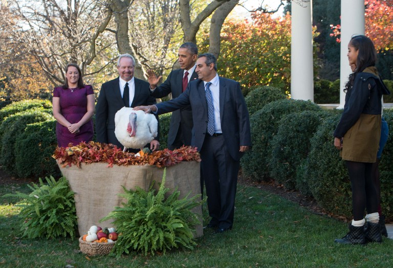 En un ritual que no cambia, Obama otorga la gracia a un pavo antes de Thanskgiving