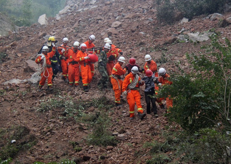 Unas 60 personas desaparecidas tras un deslizamiento en China