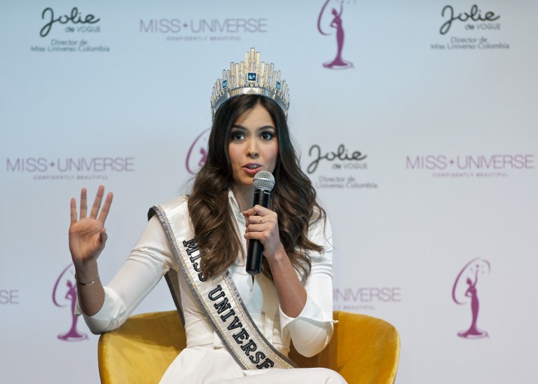 Santos designa a Miss Universo embajadora de Colombia contra desnutrición infantil
