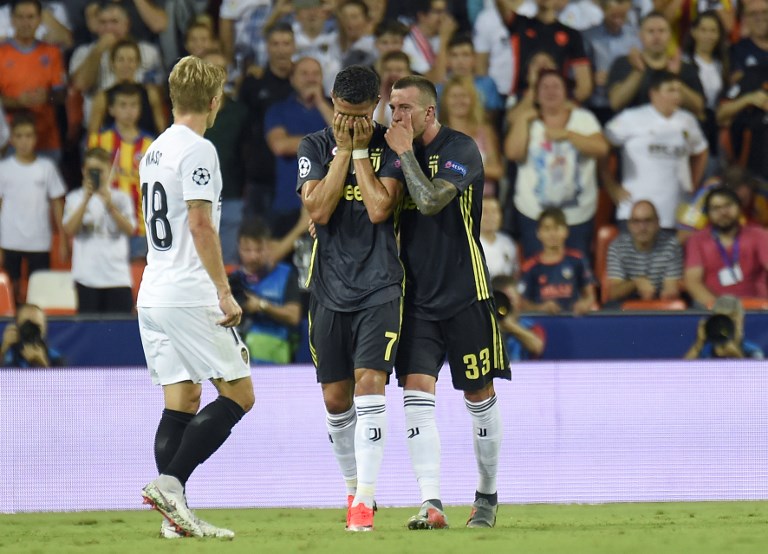 Cristiano llora tras ser expulsado ante el Valencia