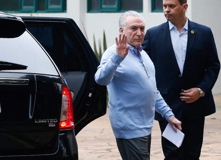 Juez de Brasil ordena liberar al expresidente Michel Temer