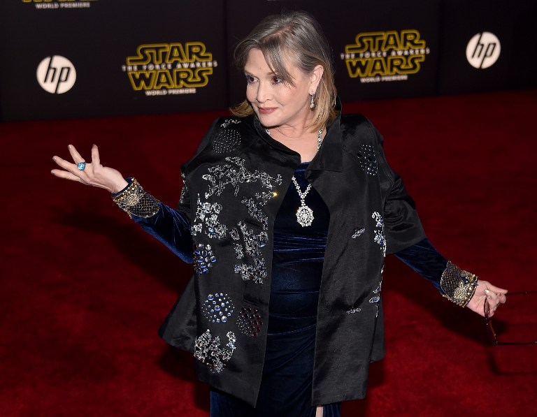 Carrie Fisher, la princesa Leia de &quot;Star Wars&quot;, muere debido a un infarto