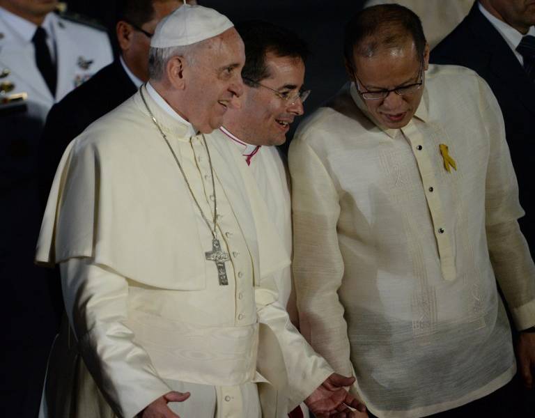 El papa Francisco llegó a Filipinas