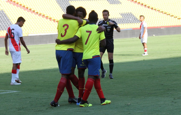 Selección ecuatoriana sub-20 vence 1-0 a Perú en amistoso