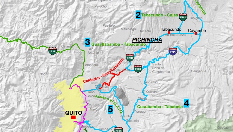 Vía Oyacoto - Guayllabamba estará cerrada 6 meses