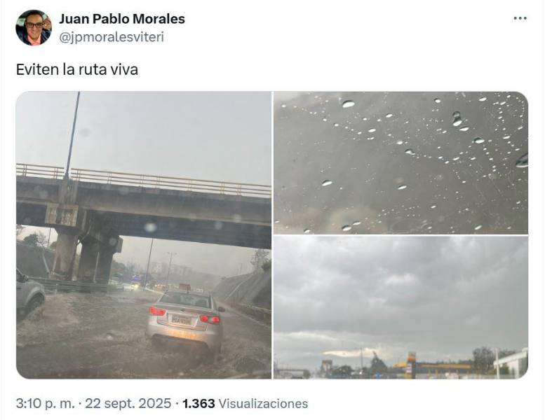 Publicación sobre inundaciones en la Ruta Viva