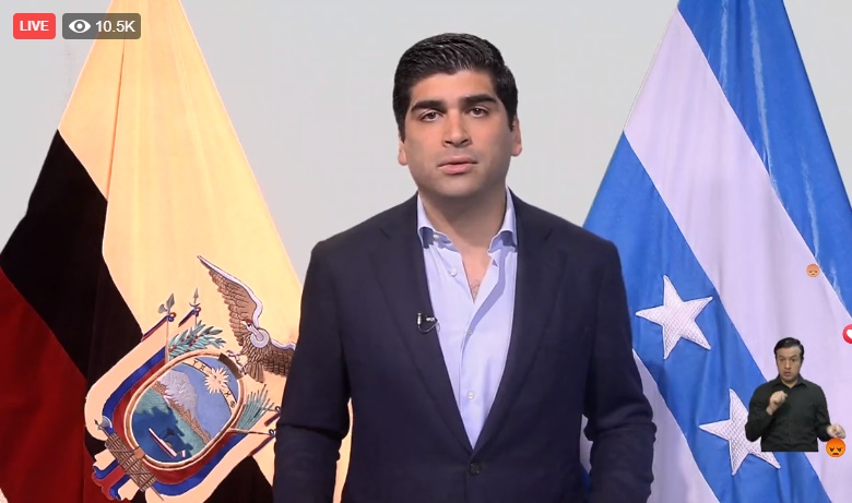 Vicepresidente de Ecuador afirma que hay suficientes pruebas de COVID-19