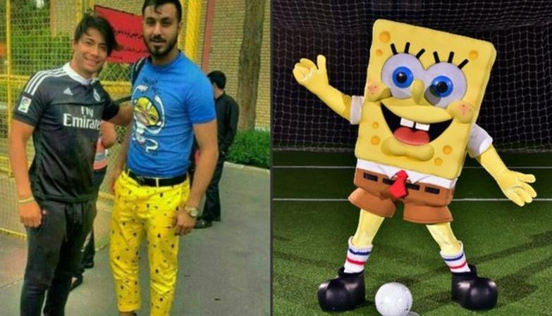Futbolista iraní sancionado por bromear con Bob Esponja