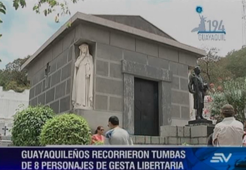 Cementerio General de Guayaquil acoge la Ruta de los Próceres