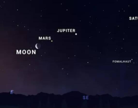 El 23 de junio podrá verse a la Luna sumándose a la conjunción de los planetas.