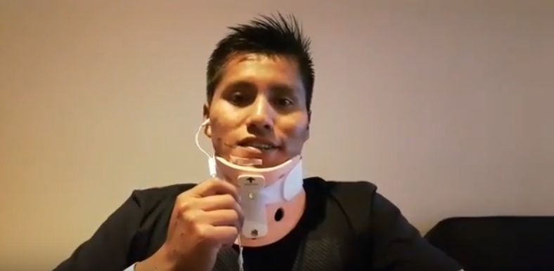 Sobreviviente de la tragedia aérea grabó un video de agradecimiento