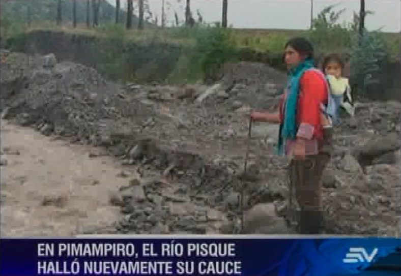 Emergencia en Pimampiro se mantiene pese a evacuación de aguas represadas