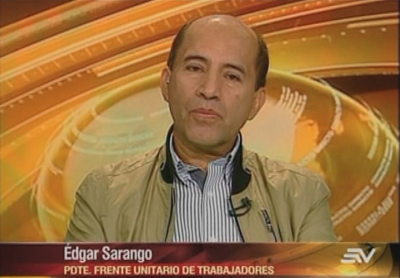 Sarango enfatizó que la marcha de trabajadores será pacífica