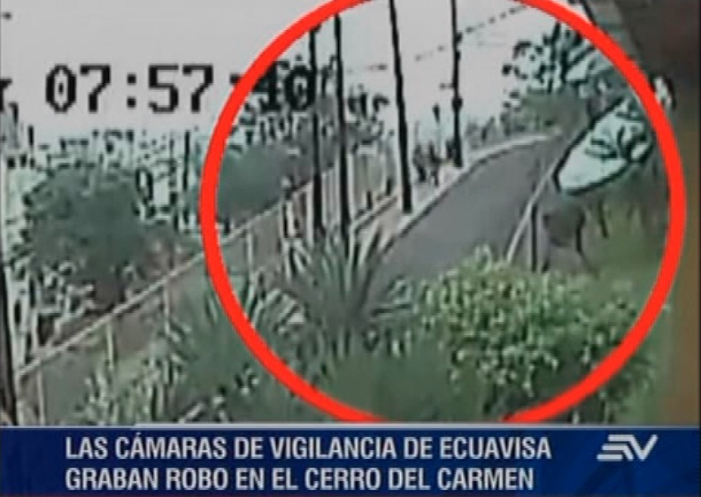 Cámara de videovigilancia de Ecuavisa capta robo en Cerro del Carmen