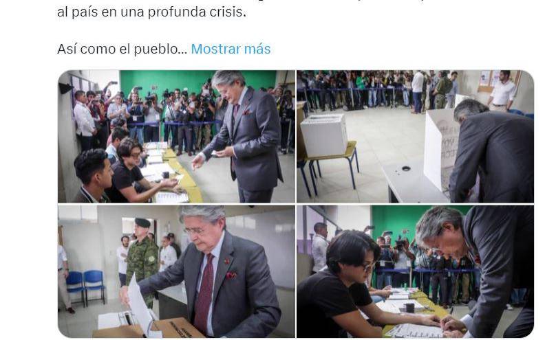 Elecciones Ecuador 2023: el presidente Guillermo Lasso sufragó en Guayaquil