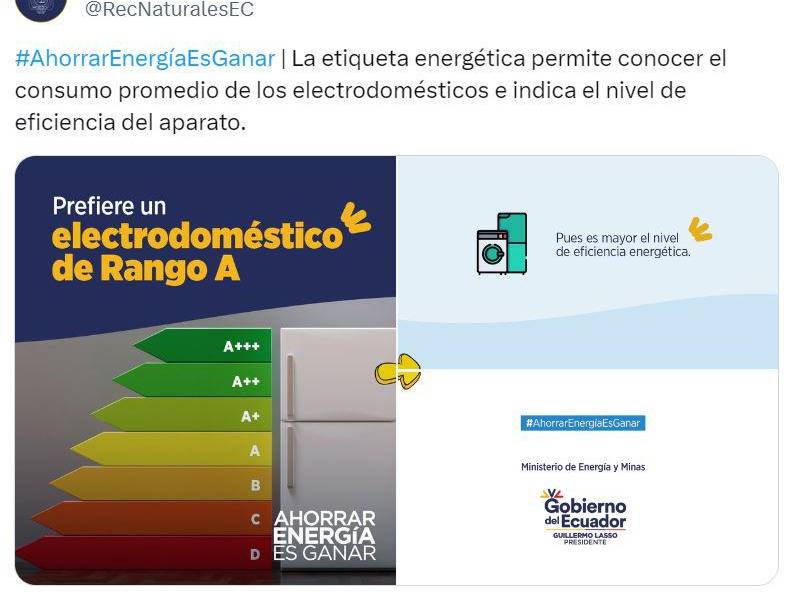Cortes de Energía en Ecuador: una campaña busca que en los hogares se ahorre unos 300 millones de kilovatios/hora