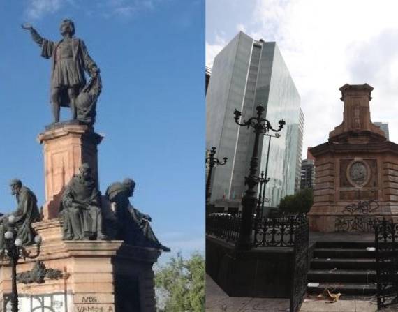 La estatua de Colón fue retirada el 10 de octubre de 202.