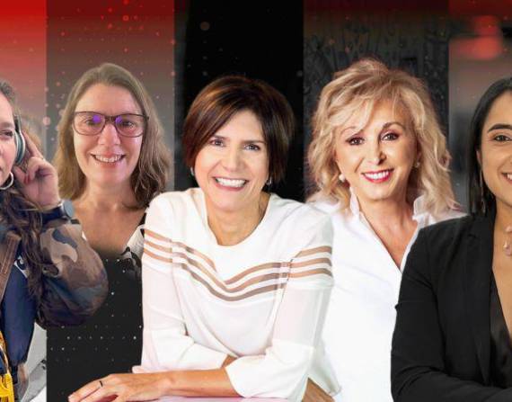 Marcela Ruíz, Lucía Policastro, Adriana Noreña, Blanca Treviño y Jennifer Samaniego.