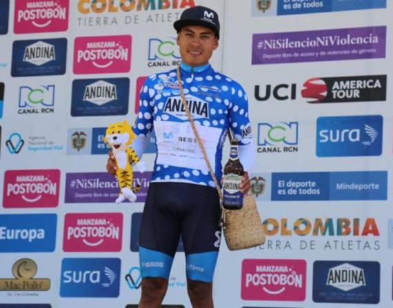 El ciclista ecuatoriano de Movistar-Best PC, cruzó en primera posición ambos puertos de tercera categoría de la etapa disputada este viernes.
