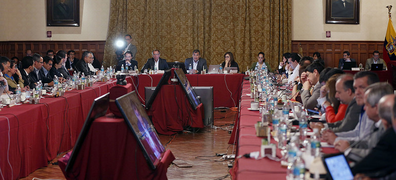 Gabinete ampliado evaluó las marchas registradas este jueves en Quito