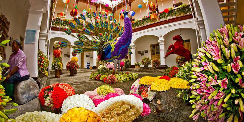 Imagen de la celebracón de la Fiestas de las Frutas y Flores de Ambato.