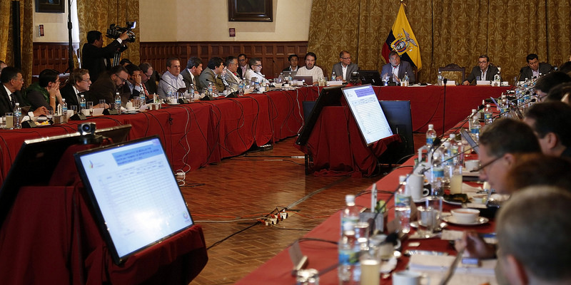 Correa se reúne con su gabinete en Carondelet