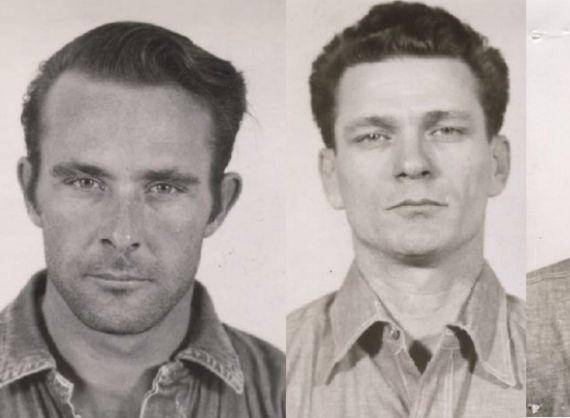 Clarence Anglin, Frank Morris y John Anglin escaparon de Alcatraz en 1962.