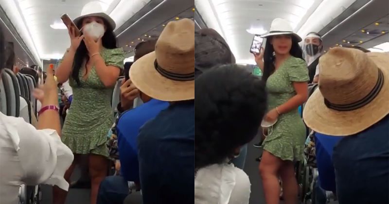 Mujer protagonizó un escándalo en avión