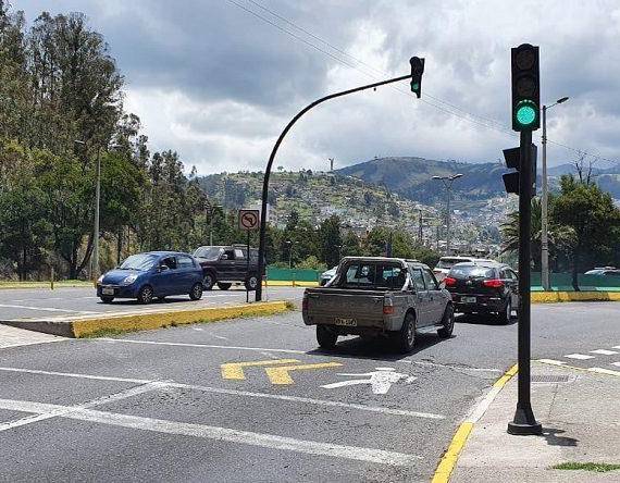 Semáforos en Quito.