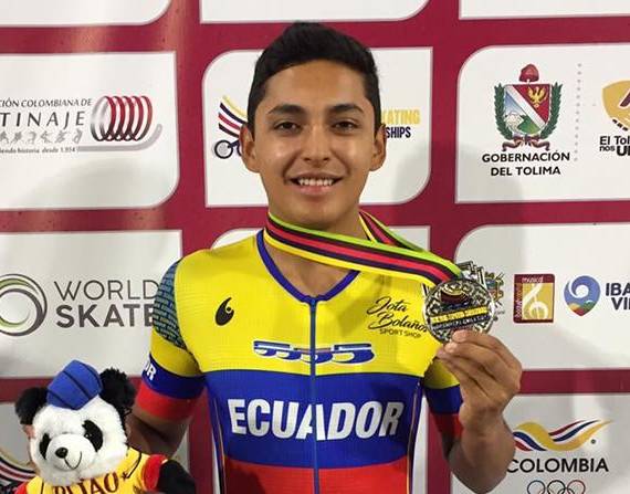 El juvenil García venció en los 10 kilómetros eliminación al colombiano Sebastián Florez Rodríguez y al francés Rocher Matthis.