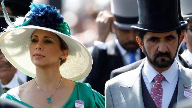 El jeque Mohammed Bin Rashid Al-Maktoum y su ex esposa, la princesa Haya Bint Al-Hussain.