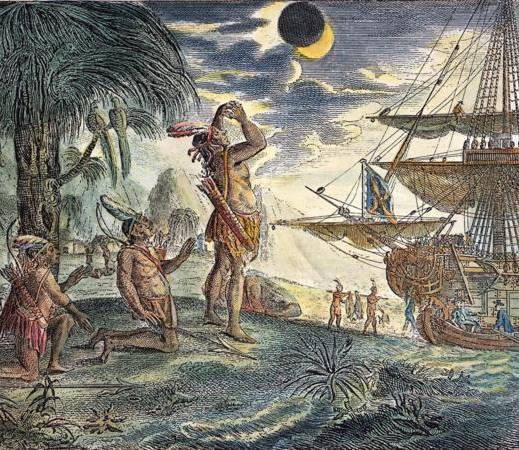 Cristóbal Colón usó un almanaque para predecir un eclipse lunar y logró engañar a los habitantes de Jamaica para que ayudaran a su tripulación.