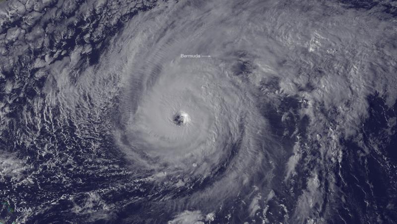 El huracán Nicole llegó a las islas Bermudas