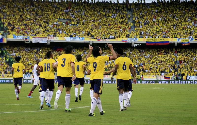 Colombia derrotó 2-0 a Perú con goles de Falcao y Gutiérrez