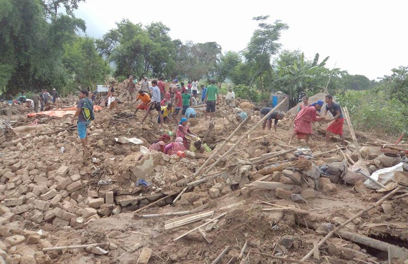 Lluvias causan al menos 109 muertos en Nepal e India