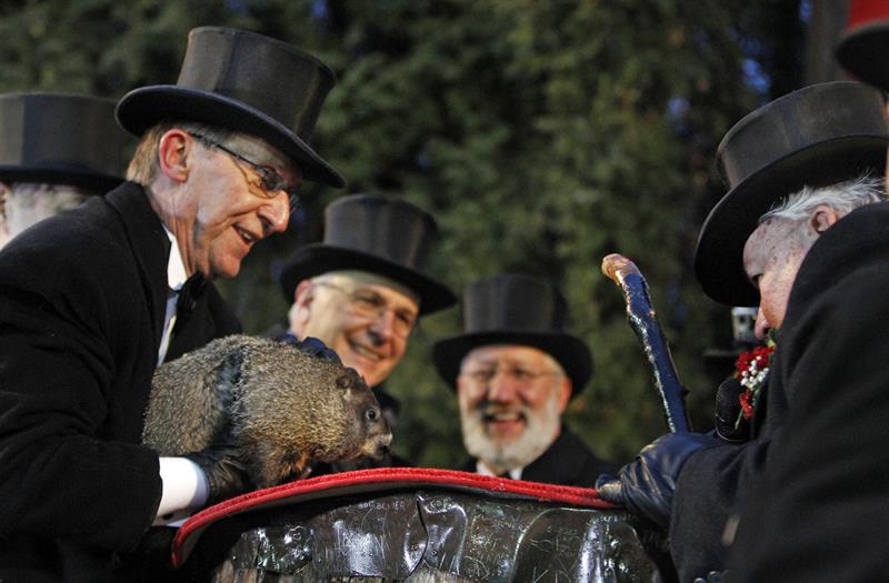 La marmota Phil pronostica seis semanas más de invierno en EE.UU.
