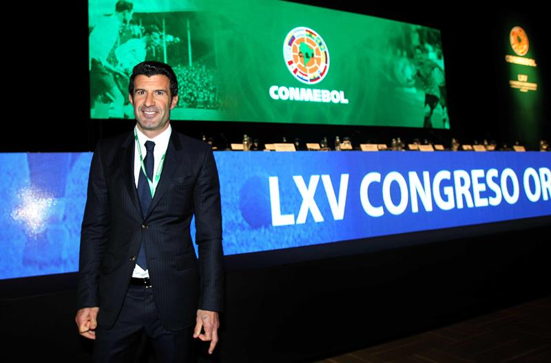 Figo espera haber convencido a Conmebol de su propuesta para presidir la FIFA
