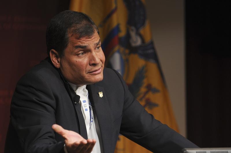 Correa defiende en EE.UU. los logros económicos y sociales de Ecuador