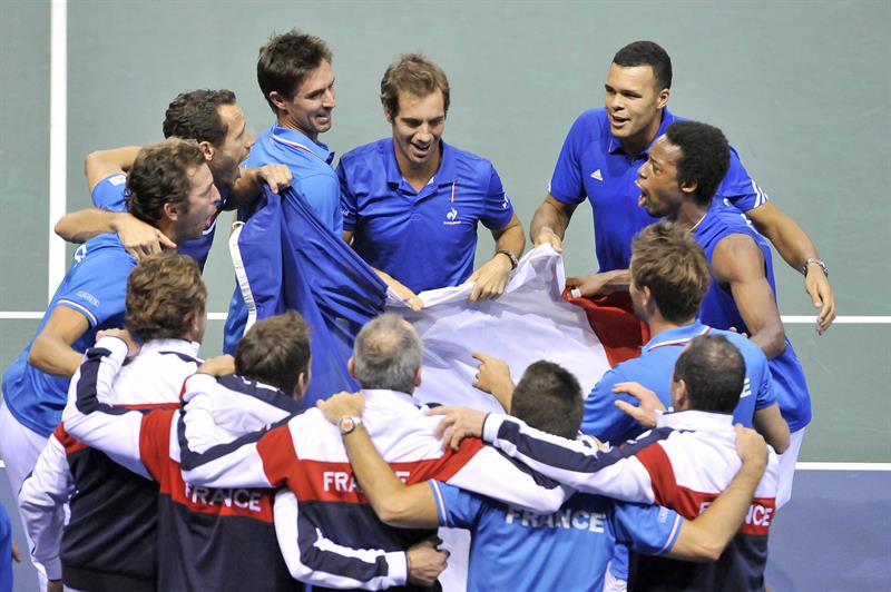 Francia vs República Checa y Suiza vs Italia, en semifinales de la Davis